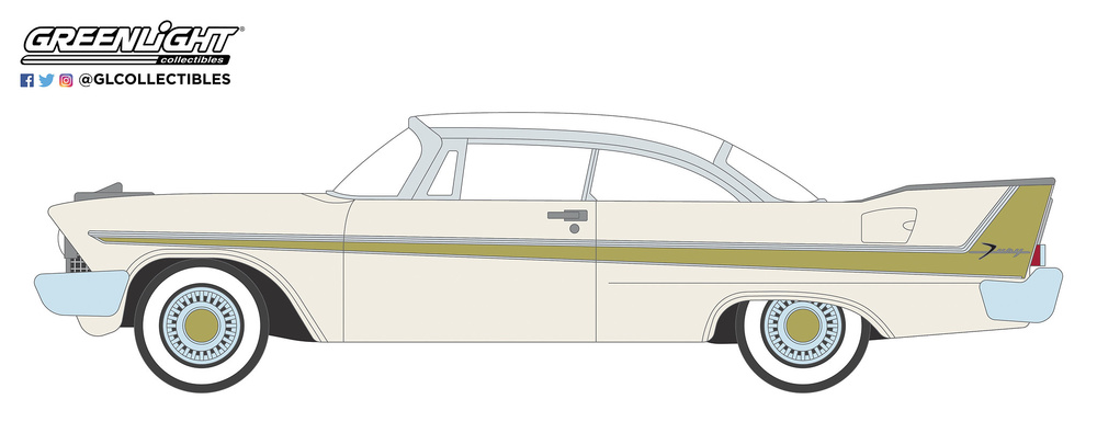 Plymouth Fury Golden Beige (Kissimmee) 1958 Greenlight 37170B 1/64 