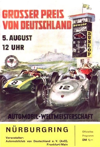 Poster de GP. F1 de Alemania de 1962 