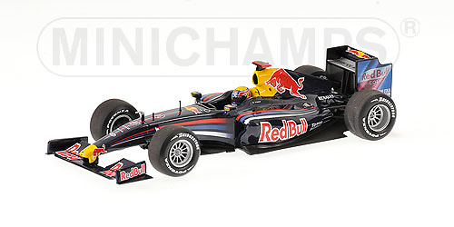 Maqueta del Red Bull RB5 Showcar de Mark Webber en 2009 fabricada por Minichamps 1/43 