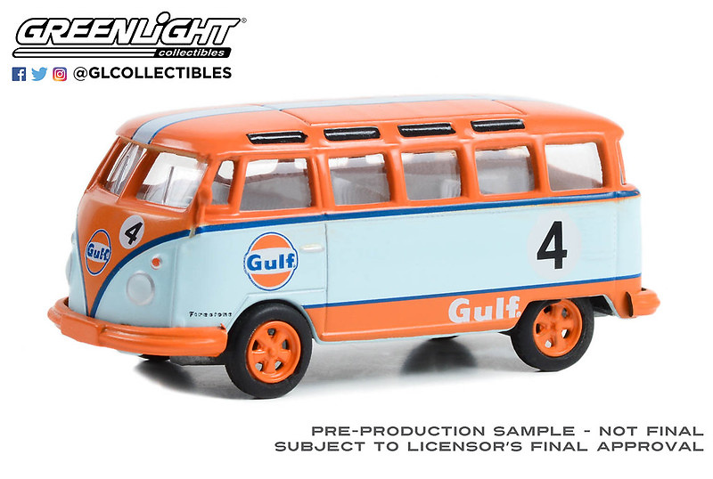 Volkswagen Samba Bus - Gulf Oil Racing nº 4 (1964) Greenlight 36070B 1/64 