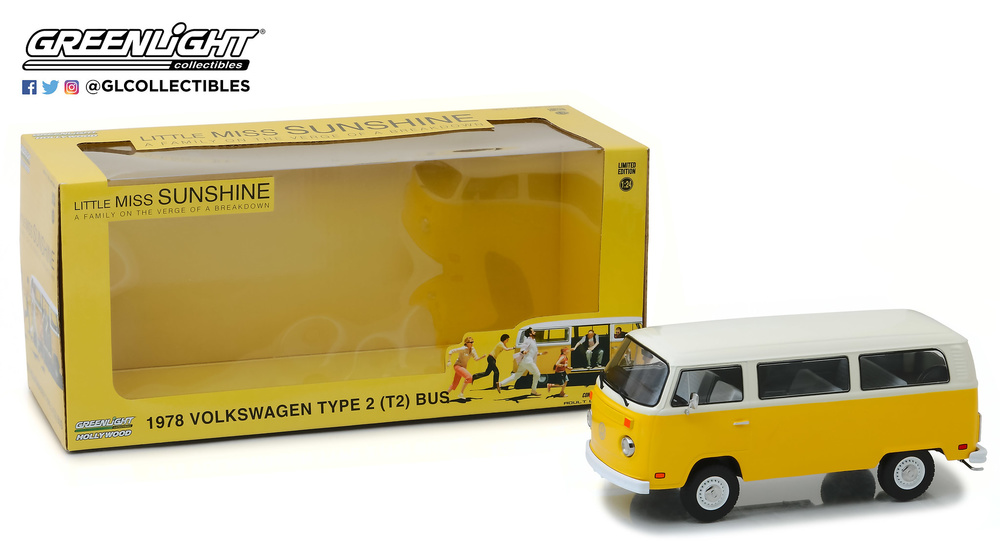 1978 VW t2 furgoneta "Little Miss Sunshine" película-volkswagen *** GreenLight 1:64 