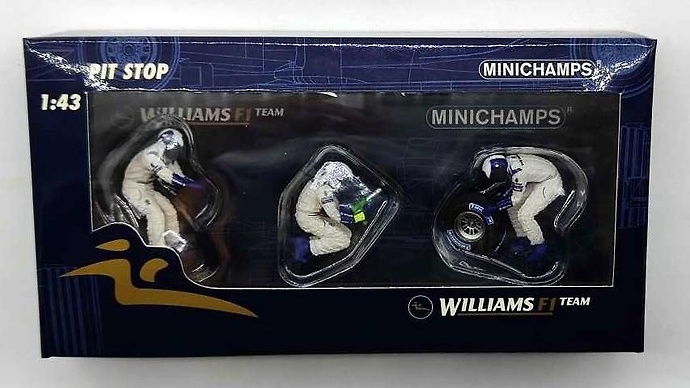 Williams Pitstop Cambio Neumático Trasero (2002) Minichamps 1/43 