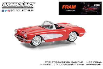 Chevrolet Corvette - FRAM Oil Filters "Trusted Since 1934" (1958) Greenlight 1/64