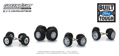 Conjunto de ruedas y neumáticos "Ford Trucks" Greenlight 1/64