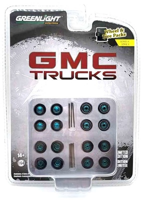 Conjunto de ruedas y neumáticos "GMC" Green Machine 1/64