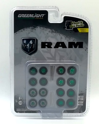 Conjunto de ruedas y neumáticos "RAM" Green Machine 1/64