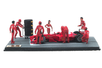 Diorama Ferrari F1-2000 "GP. Canadá" nº 3 Michael Schumacher con figuras (2000) Micro World 1/43