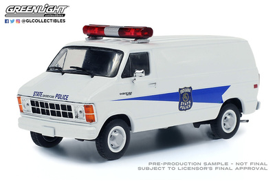 Dodge Ram B250 Van "Policía Estatal de Indiana" (1980) Greenlight 1/43
