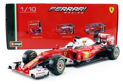 Monoplaza Formula uno Ferrari SF16-H nº 5 Sebastian Vettel (2016) Bburago 16802V escala 1/18