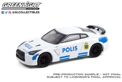 Nissan GT-R (R35) - Policia Estocolmo (2014) Greenlight 1/64