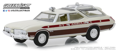 Oldsmobile Vista Cruiser ambulancia Texas (1970) Greenlight 1/64