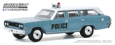 Plymouth Belvedere Emergency Wagon - Police Pursuit (1970) Greenlight 1/64