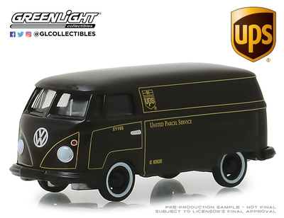 Volkswagen vw T1 Furgoneta "UPS" (1960) Greenlight escala 1/64
